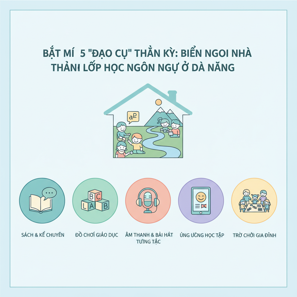 Bật Mí 5 'Đạo Cụ' Thần Kỳ: Biến Ngôi Nhà Thành Lớp Học Ngôn Ngữ Ở Đà Nẵng