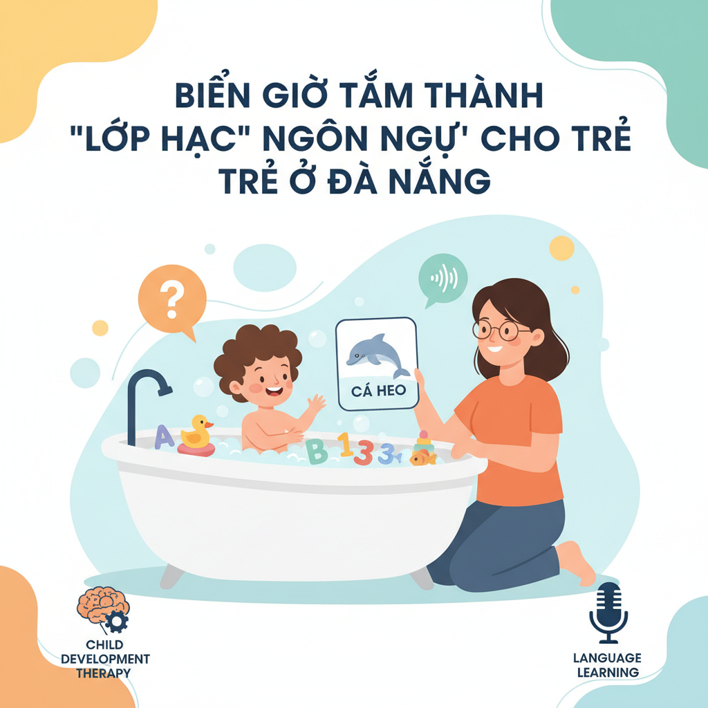 Biến Giờ Tắm Thành 'Lớp Học' Ngôn Ngữ Cho Trẻ Ở Đà Nẵng